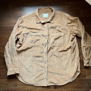 American Eagle Corded Velvet Button Up